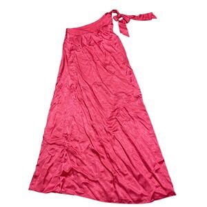 BHLDN‎ Free People Woman's XS Coral Pink Lanna Maxi One Shoulder Tie Party Dress